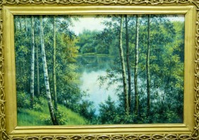 Лесная заводь, холст, масло, 65х92