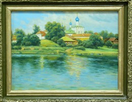 Пейзаж. ДВП, масло, 28х38см.